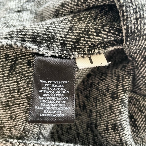 🎃 Ann Taylor Tweed Cotton Grey 3/4 Sleeve Blouse Small - Picture 11 of 12